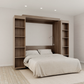 IN STOCK Queen Size Boaz BiFold Bookcase Murphy Bed - Monaco Textured Finish