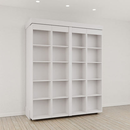 IN STOCK Queen Size Boaz BiFold Bookcase Murphy Bed - White