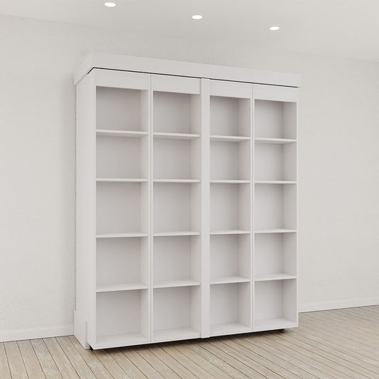 IN STOCK Queen Size Boaz BiFold Bookcase Murphy Bed - White