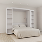 IN STOCK Queen Size Boaz BiFold Bookcase Murphy Bed - White