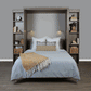 IN STOCK Queen Size Boaz BiFold Bookcase Murphy Bed - Monaco Textured Finish