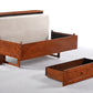 Clover Murphy Cabinet Bed Queen Size in color cherry, drawer pulled out