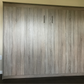 Horizontal St Augustine Panel Bed in color monaco, right angled view, bed pulled up