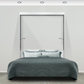In stock St. Augustine Bed in color white, front view bed pulled down