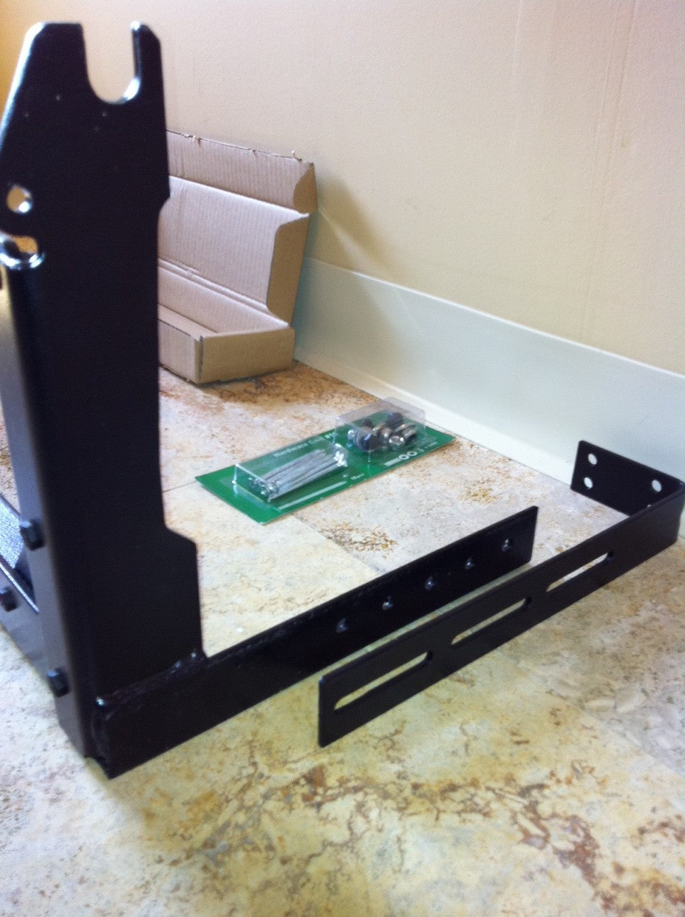 Pair of Wall Mount Brackets for Door Bed Frame Side View